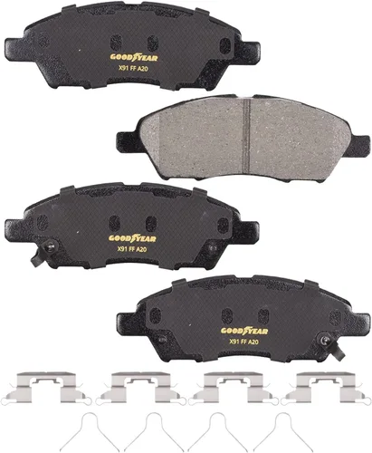 Vista 2 de Goodyear Brakes GYD1592 Pastillas de freno delanteras de cerámica prémium para Nissan March 19-12, Micra 19-15, Note 19-14, Versa 19-13, Versa