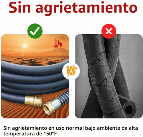 Vista 6 de Wiseflow Leader Hose Manguera de agua resistente de 3 x 5/8 pulgadas con accesorios de latón macho a hembra, extensor de manguera corta para carrete