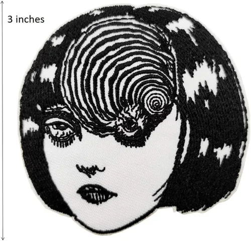 Vista 2 de Cute-Patch Uzumaki Anime Series Bordado Hierro En Parche De Terror Película De Halloween