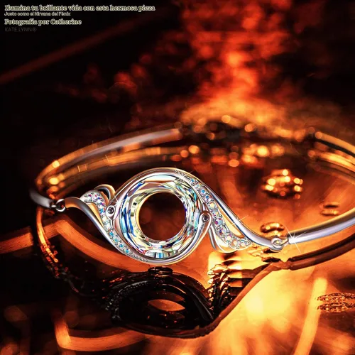 Vista 3 de Kate Lynn Pulsera de Fénix "Rise From the Ashes" hecha con cristales de Austria, brazalete ajustable para mujeres 7"+2", empaquetada con caja