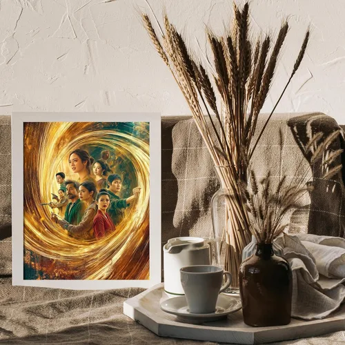Vista 3 de Posterizer 1 pcs - movie superhero ensemble cast in action -1 - Movie & Cinema Art - Fantasy & Fiction Art - Living Room Bedroom Decor-08x10