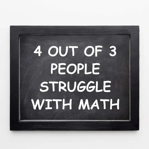 Vista 4 de People Struggle With Math Sarcastic Typography Wall Art Bar, 10x8 Unframed Right at home in the office or the classroom.