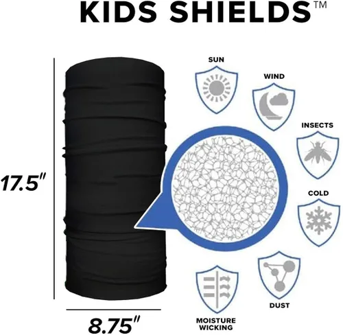 Vista 5 de S A Paquete de 5protectores faciales, con protección UV, multiuso, para niños y niñas