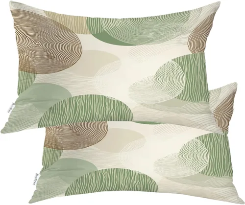 Vista 63 de Abstract Geometric Forms Throw Pillow Covers, Aesthetic Modern Art Cushion Cases Digital Blended Hidden Zipperl Decorative Pillow Covers Square