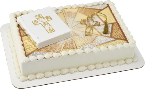 Vista 6 de Decoración para pastel de Biblia religiosa y cruz