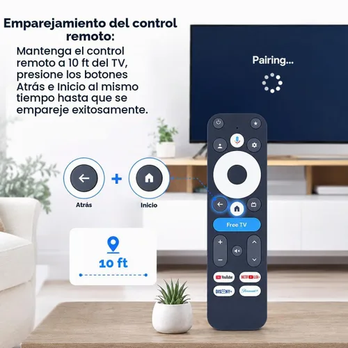 Vista 6 de Nuevo control remoto de voz de repuesto para dispositivo de transmisión Onn