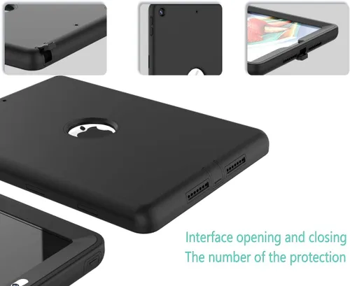 Vista 2 de Funda para iPad de 9ª/8ª/7ª generación Funda de 10,2 pulgadas con protector de pantalla integrado modelo MYLF2LL/A MYLD2LL/A MYLC2LL/A MYN32LL/A