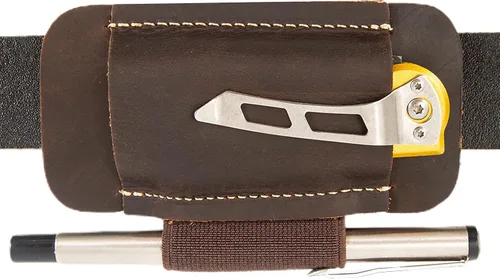 Vista 14 de Funda de cuchillo, funda de cuchillo con hebilla de cinturón, fundas de cuchillo de cuero para cinturón, funda de cuchillo plegable de bolsillo EDC