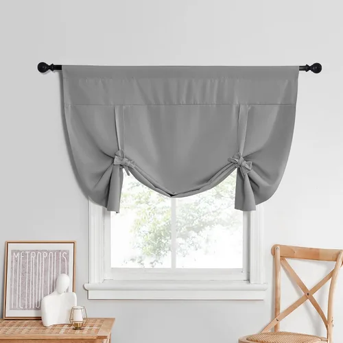 Vista 106 de NICETOWN Cortina Opaca con Aislamiento Térmico – Persiana Enrollable para Ventana de Bebé para Dormitorio/Acción de Gracias