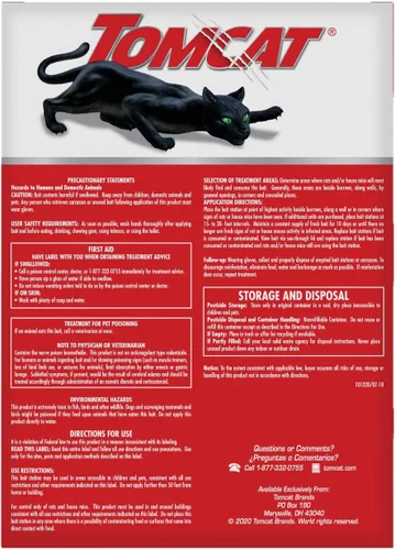 Vista 2 de Tomcat Rat & Mouse Killer - Estación desechable resistente para niños y perros, 1 estación de cebo prellenada lista para usar