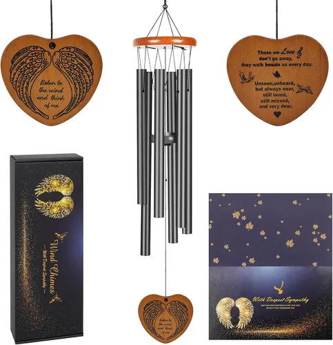 Vista 8 de Campanillas de Viento para Exterior, Campanillas Grandes de 30" con Tono Profundo de Simpatía, Memorial para la Pérdida de un Ser Querido Madre