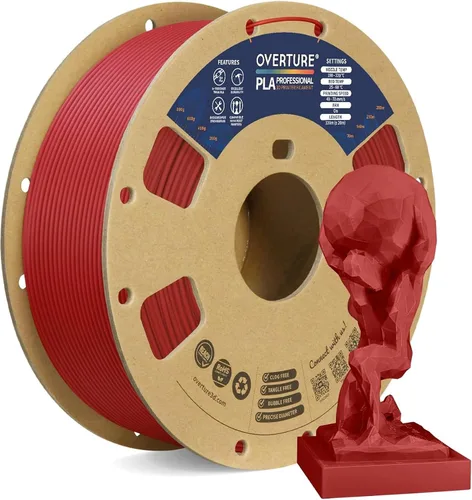Vista 48 de Overture PLA Plus (PLA+) Filamento de 1/16 pulgadas, dureza mejorada con rollo PLA, con superficie de construcción 3D de 7.87 × 7.87 pulgadas, PLA