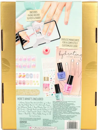 Vista 8 de STMT Self-Love Club D.I.Y. Nail Art Studio por Horizon Group USA, más de 10 elementos esenciales para manicura en casa, incluyendo esmaltes de uñas