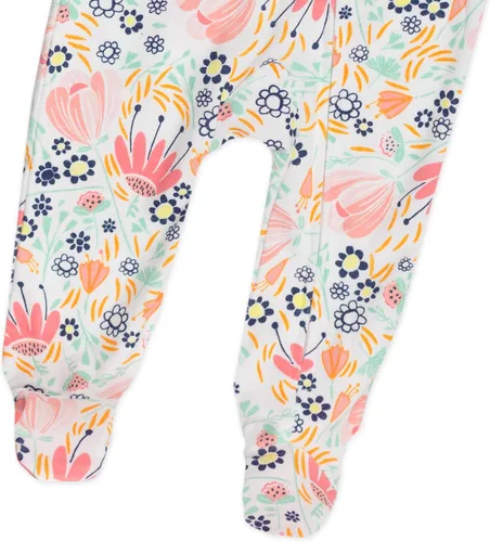 Vista 3 de HonestBaby Footed Sleep & Play Pajamas Organic Cotton for Infant Baby Girls (LEGACY)