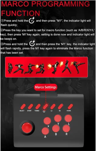 Vista 3 de arVin Arcade Fight Stick Joystick Game Controller for iPhone iOS Android PC Fighting Stick for Nintendo SwitchPS3PS4 Arcade Rocker Gamepad with