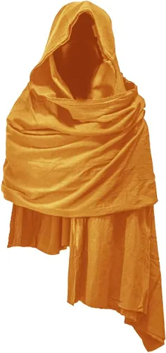 Vista 6 de Bufanda con capucha estilo pícaro, capa medieval, renacentista, para hombre, calentador de cuello con capucha, accesorios Cyberpunk