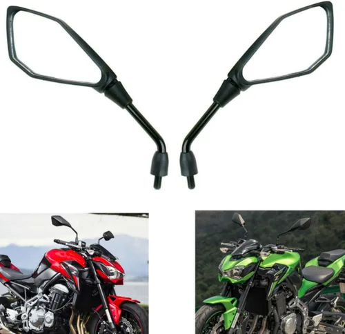 Vista 2 de MZS - Espejos retrovisores de motocicleta de 0.394 pulgadas, manillar ajustable de 360°, compatible con Z125 Z400 Z500 Z650 Z750 Z800 Z900 Z1000