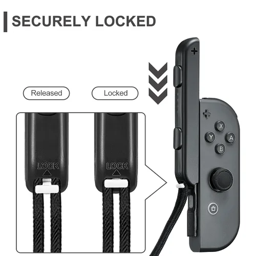 Vista 3 de Gepicest Wrist Strap for Joycon 4 Pieces Switch Parts Accessories Controller Attachments Compatible with Joy Con, Dual Remote Comfort Controller