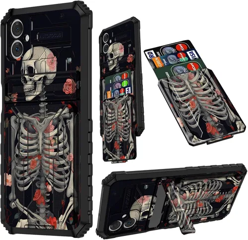 Vista 88 de Funda para Samsung A13 5G, Galaxy A13 5G con tarjetero desmontable atril resistente a prueba de golpes funda protectora para Samsung Galaxy A13 Gato