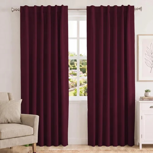 Vista 71 de Turquoize Cortinas Opacas con Aislamiento Térmico Paneles de Tratamiento de Ventanas con Bolsillo para Barra Paneles de Ventana para Ventanas