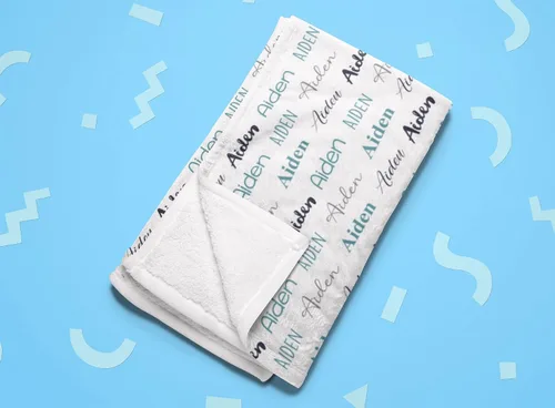 Vista 3 de Manta personalizada con nombre para bebés recién nacidos, mantas de bebé personalizadas para niños con nombre, mantas de bebé recién nacido, mantas