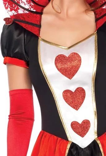 Vista 4 de Disfraz de reina de corazones para mujer de Leg Avenue