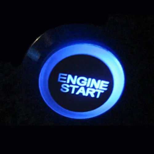 Vista 4 de ESUPPORT Interruptor de botón momentáneo de 12V para auto, vehículo, con luz LED azul, carcasa negra, interruptor de encendido de motor, enchufe