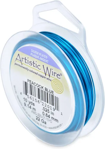 Vista 183 de Artistic Wire, Alambre de cobre de color chapado en plata de calibre 18, resistente al deslustre, amatista, 20 pies