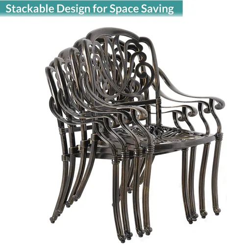 Vista 6 de MEETWARM Juego de comedor de 7 piezas para patio al aire libre, 6 sillas acolchadas de comedor al aire libre y 1 mesa rectangular con agujero