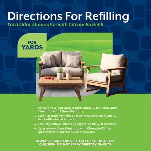 Vista 5 de naturvet Yard olor eliminator Plus Citronella Taburete & Odor Deodorizer