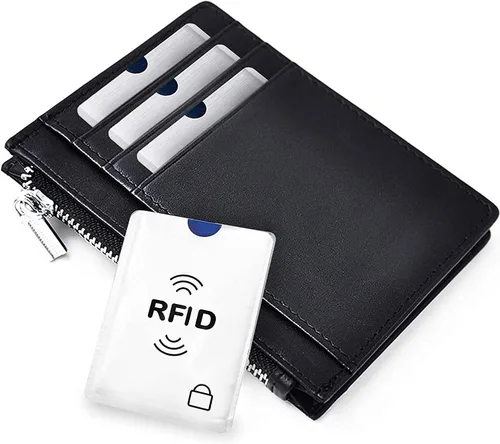 Vista 15 de SaiTech IT Juego de 10 fundas de bloqueo RFID, la mejor manera de proteger tus tarjetas del robo electrónico, diseño duradero, ligero y compacto