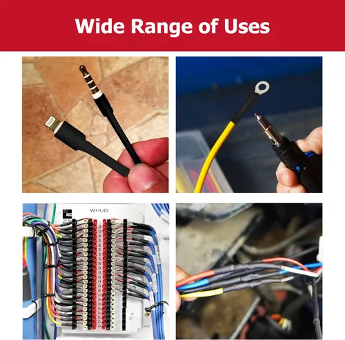 Vista 5 de Nilight 130 piezas kit de tubos termorretráctiles 3:1, tubo de manga adhesiva de doble pared, tubo para envoltura de cables y alambres eléctricos