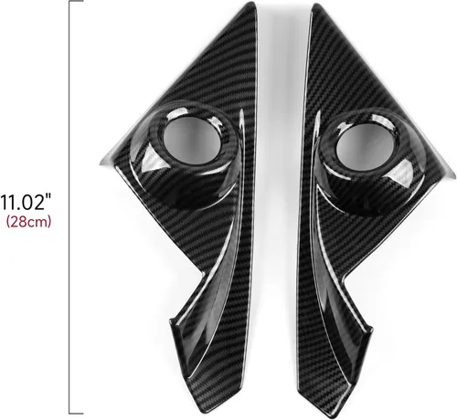 Vista 7 de Calcomanías de cubierta de altavoz de pilar para Honda Civic 2016 2017 2018 2019 2020 2021 10ª generación Accesorios ABS fibra de carbono pegatinas