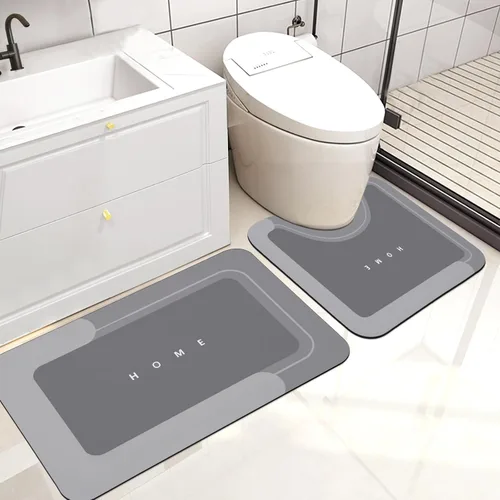 Vista 28 de Housego Tapete mágico de baño absorbente, alfombra de secado rápido, tapete mágico de baño antideslizante, alfombra de piso con respaldo de goma
