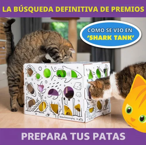 Vista 2 de Cat Amazing MEGA - Caja de rompecabezas para gatos - Laberinto interactivo de alimentos - Alimentador de rompecabezas para gatos - Caja de golosinas