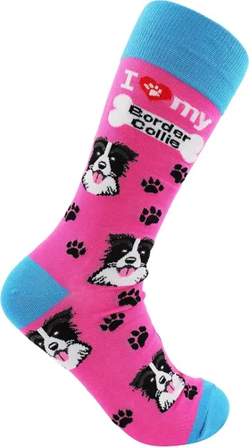 Vista 3 de Sock Society I Love Dogs - Calcetines divertidos unisex para hombres y mujeres diseño casual paquete de 3