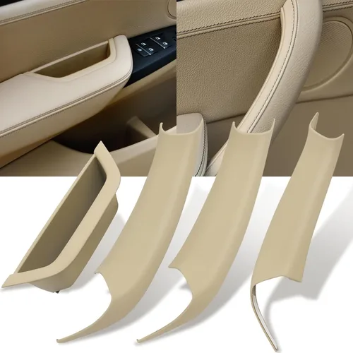Vista 10 de Jaronx Compatible con fundas de manija de puerta BMW X3 F25/X4 F26, 3 piezas fundas interiores para manija de tirador de puerta para BMW X3 F25 Beige