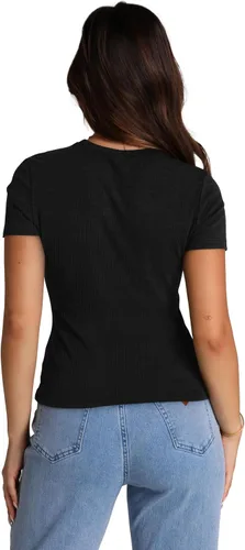 Vista 5 de XIEERDUO Camisetas de manga corta para mujer, cuello redondo, ajustadas, ropa Y2K 2024 para primavera y verano, camisetas básicas para salir