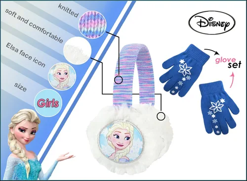 Vista 2 de Disney - Juego de orejeras y guantes de Elsa de Frozen 4015 azul