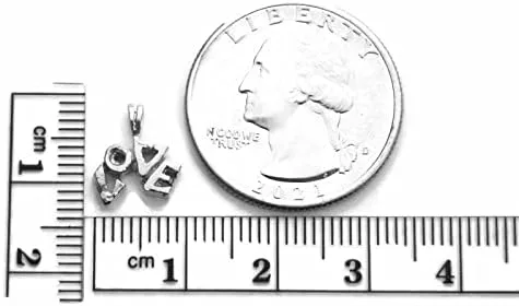 Vista 4 de LOVE Word 925 Sterling Silver Charm pendant