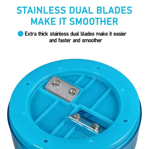 Vista 3 de Máquina de afeitar de hielo y cono de nieve, máquina de cono de nieve manual portátil de alta calidad y máquina de hielo afeitado con bandejas