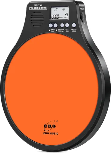 Vista 10 de ENO MUSIC Dispositivos de práctica de tambor de percusión y metrónomo electrónico integrado 2 en 1 Instrumentos musicales electrónicos Almohadilla