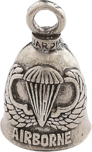 Vista 15 de Guardian Bell Campana patriótica de buena suerte con llavero y bolsa de regalo de terciopelo negro Campana de motocicleta Peltre sin plomo