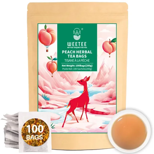 Vista 47 de WT WEETEE Bolsas de té de hierbas de manzana y canela, 60 unidades, mezcla perfecta de canela dulce, hibisco agrio, sabor natural, sin cafeína