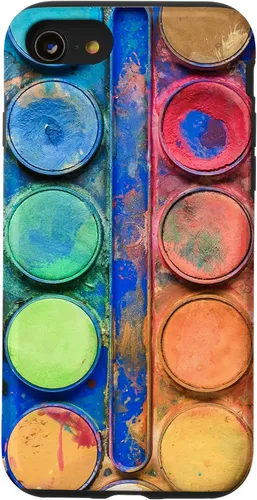 Vista 18 de Caja de paleta de pintura de acuarela - Funda de regalo divertida para artista/pintor/arte para iPhone 17