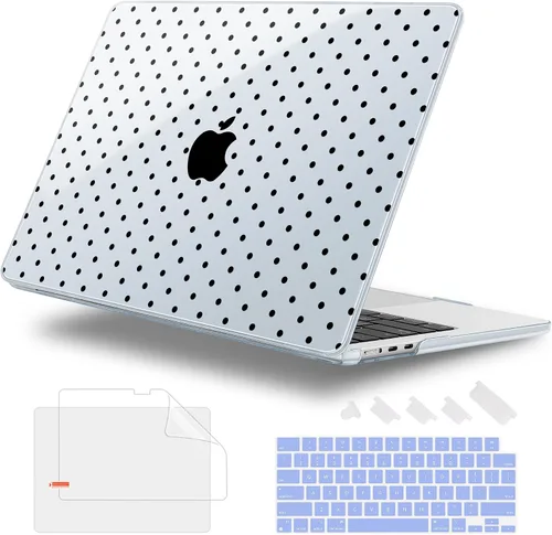 Vista 22 de Funda para MacBook Air de 15 Pulgadas 2025 2024 2023 Versión M4 A3241 M3 A3114 M2 A2941, Carcasa Rígida con Protector de Pantalla y Cubierta de Arte