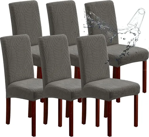 Vista 4 de Fundas elásticas para sillas de comedor resistentes a Las fundas elásticas para sillas de comedor resistentes a salpicaduras ayudan a proteger