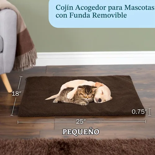 Vista 2 de PETMAKER Almohadilla térmica autocalentable para jaulas de tamaño pequeño/mediano - 25x18 - Chocolate, Marrón