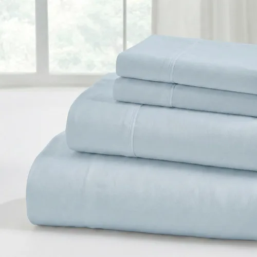 Vista 29 de Modern Threads - Sábanas lisas de microfibra suave, sábanas de microfibra de lujo, incluye sábana encimera, sábana bajera con bolsillos profundos