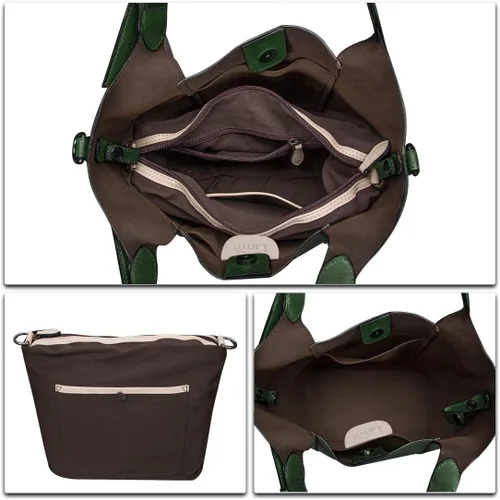 Vista 7 de Bolso de cuero genuino para mujer, bolso de hombro hecho a mano, bolso de mano de piel de vaca, bolso cruzado con asa superior